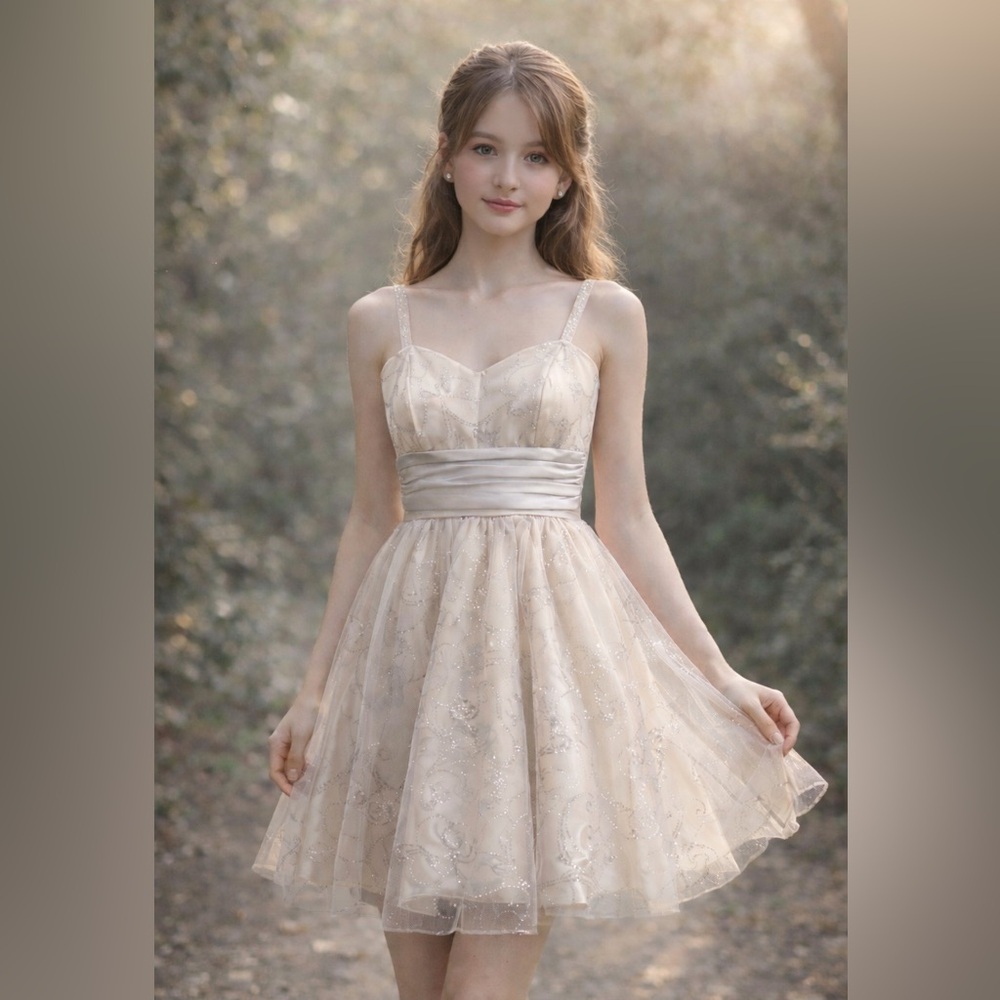 Masquerade Shimmer Tulle Party Dress Fairycore Balletcore Formal Mini Sz XS